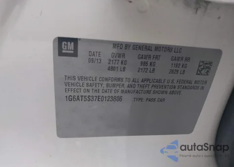 2014 Cadillac Cts Premium из США, поврежденный, VIN 1G6AT5S37E0123806